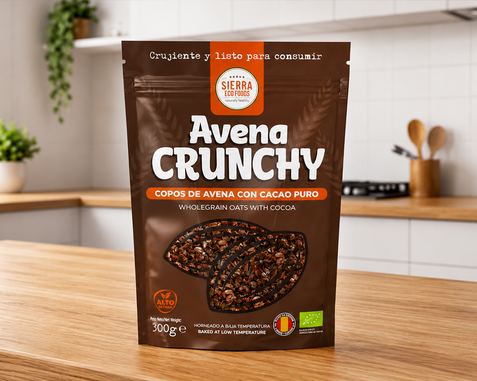 CRUNCHY DE AVENA CON CACAO PURO
