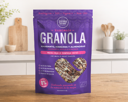 GRANOLA DE AMARANTO, MANZANA Y ALMENDRAS