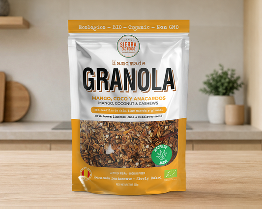 GRANOLA DE MANGO, COCO Y ANACARDOS