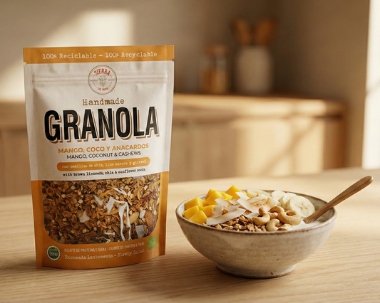 GRANOLA DE MANGO, COCO Y ANACARDOS
